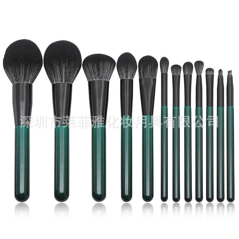 Set Of 12 Green Brushes