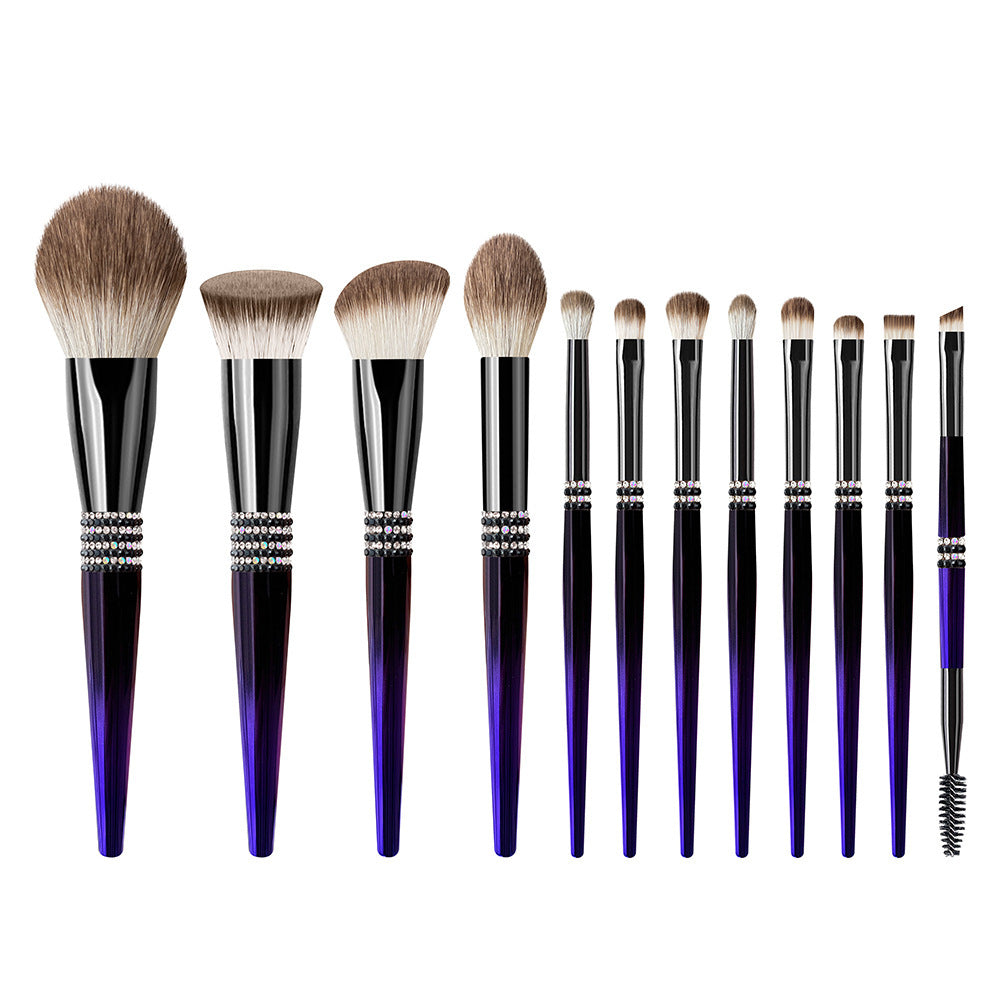 12 Gradient Makeup Brushes Set